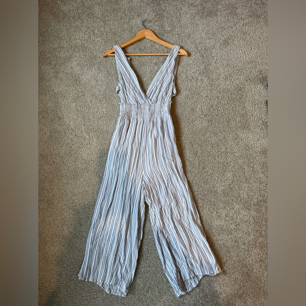 Quiet Storm V-Neck Wide-Leg Jumpsuit
